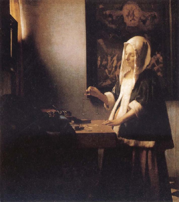 Jan Vermeer Woman Holding a Balance Germany oil painting art